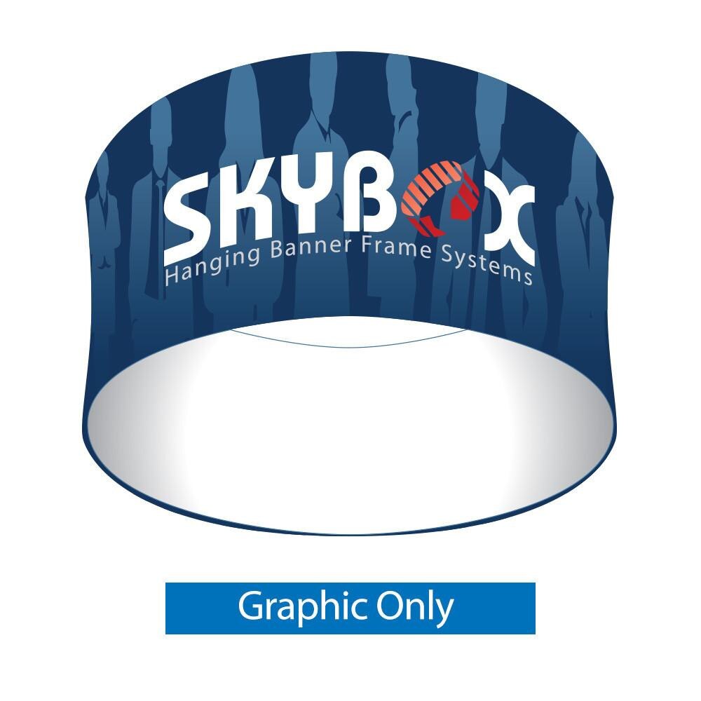 10 ft.Hanging Banner Circle Display — 42 in Single Sided Graphic Only with White Back Fabric